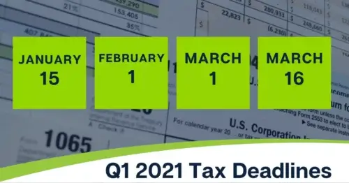 2021 Tax Deadlines