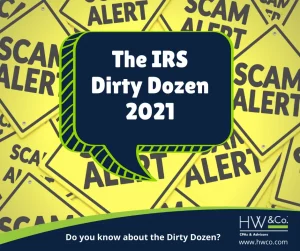 IRS Dirty Dozen Tax Scams of 2021