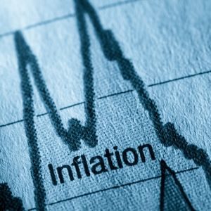 line graph with "inflation" written on it