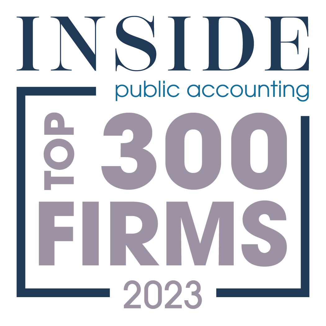 Recognized as a Top 300 Accounting Firm in the Country by INSIDE Public Accounting
