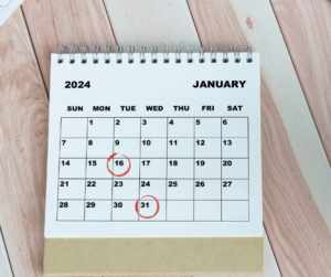 calendar with deadlines