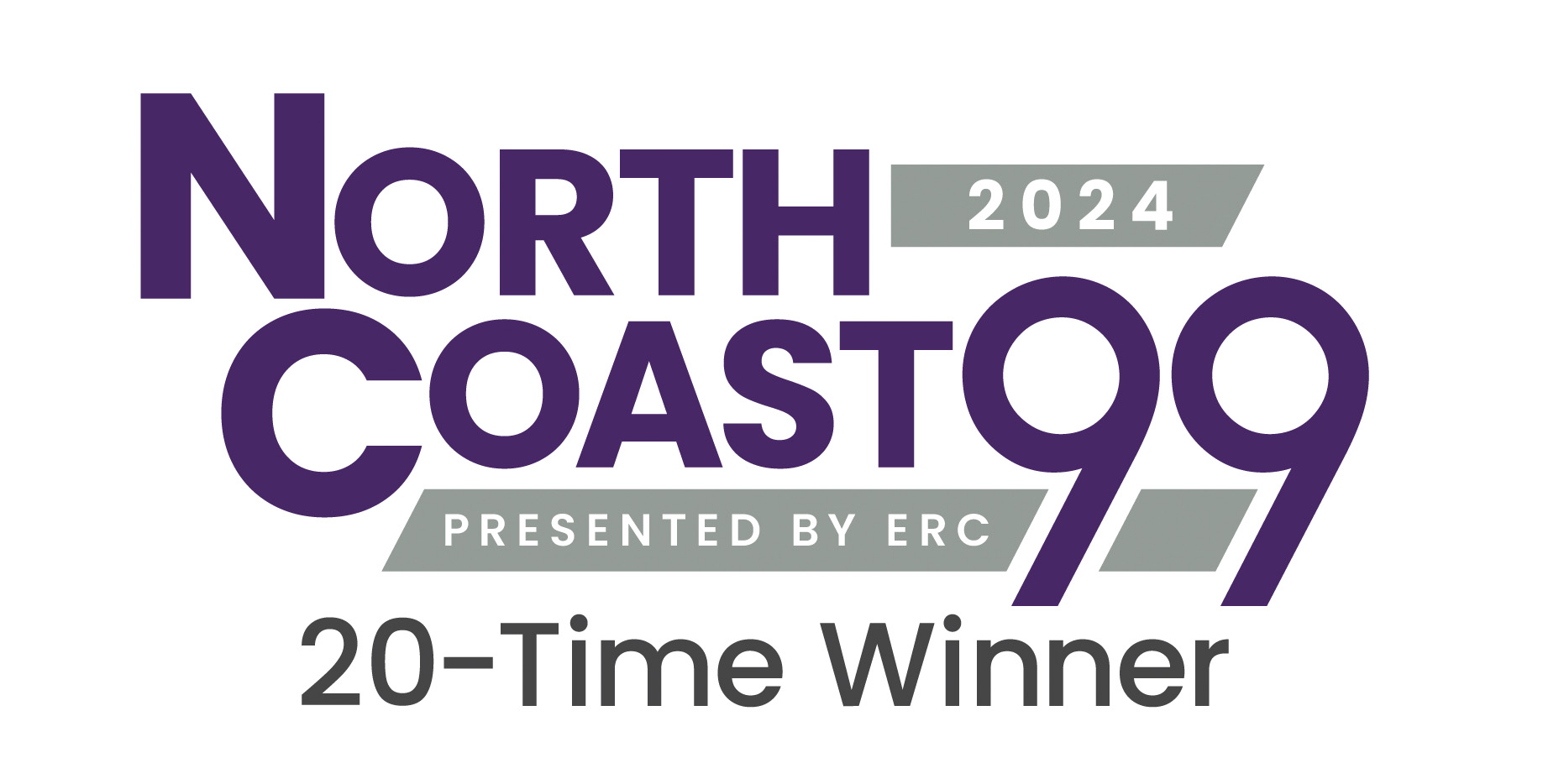 Northcoast 99 20-time winner logo